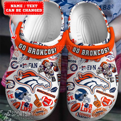 CLS01028 - Custom Denver Broncos Clogs Shoes-Sportsify