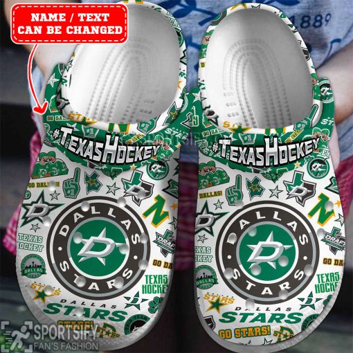 CLS01027 - Custom Dallas Stars Clogs Shoes-Sportsify