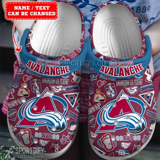 CLS01024 - Custom Colorado Avalanche Clogs Shoes-Sportsify