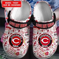 CLS01020 - Custom Cincinnati Reds Clogs Shoes-Sportsify