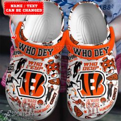 CLS01019 - Custom Cincinnati Bengals Clogs Shoes-Sportsify