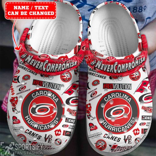 CLS01015 - Custom Carolina Hurricanes Clogs Shoes-Sportsify