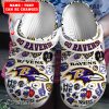 CLS01012 - Custom Baltimore Ravens Clogs Shoes-Sportsify