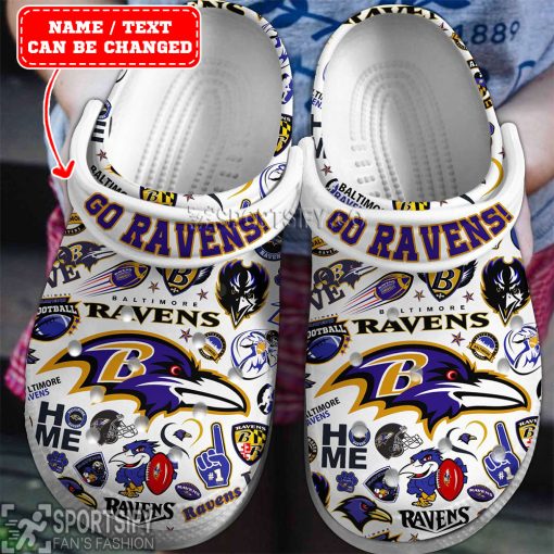 CLS01012 - Custom Baltimore Ravens Clogs Shoes-Sportsify