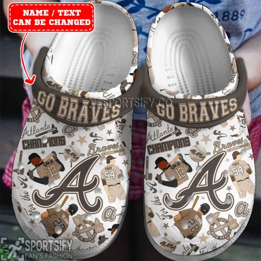 CLS01007 - Custom Atlanta Braves Clogs Shoes-Sportsify