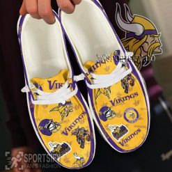 HDS0121 - Custom Minnesota Vikings Hey Dude Shoes-Sportsify