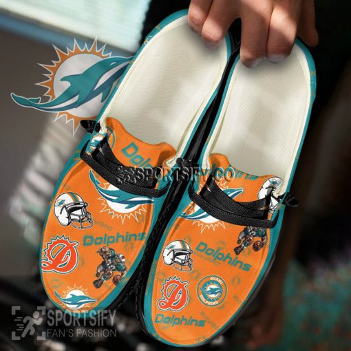 HDS0120 - Custom Miami Dolphins Hey Dude Shoes-Sportsify