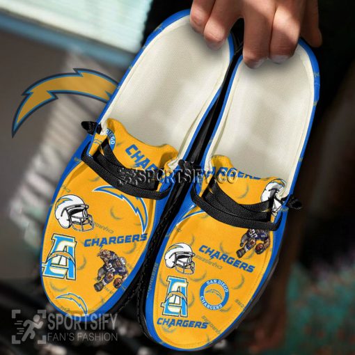 HDS0118 - Custom Los Angeles Chargers Hey Dude Shoes-Sportsify