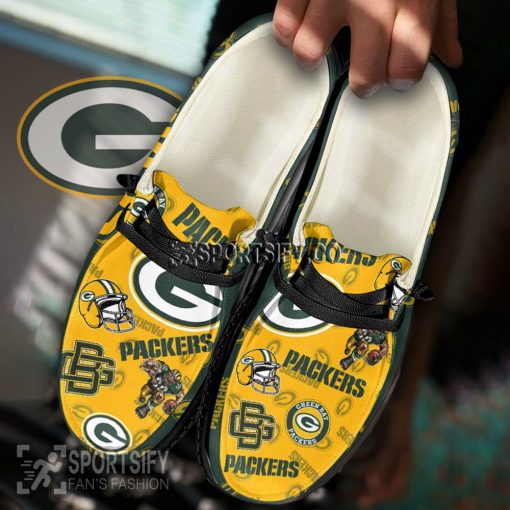 HDS0112 - Custom Green Bay Packers Hey Dude Shoes-Sportsify