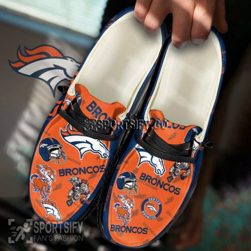 HDS0110 - Custom Denver Broncos Hey Dude Shoes-Sportsify