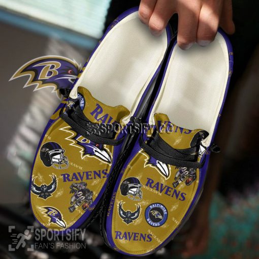 HDS0103 - Custom Baltimore Ravens Hey Dude Shoes-Sportsify