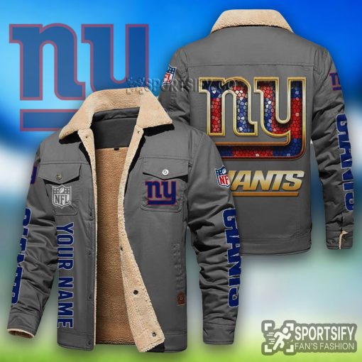 LEJ0124 - New York Giants Leather Jacket-Sportsify