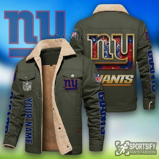 LEJ0124 - New York Giants Leather Jacket-Sportsify