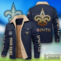 LEJ0123 - New Orleans Saints Leather Jacket-Sportsify