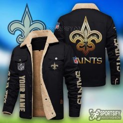 LEJ0123 - New Orleans Saints Leather Jacket-Sportsify