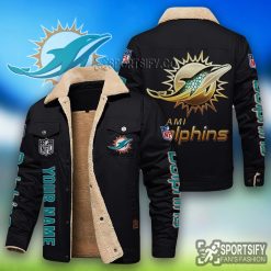 LEJ0120 - Miami Dolphins Leather Jacket-Sportsify