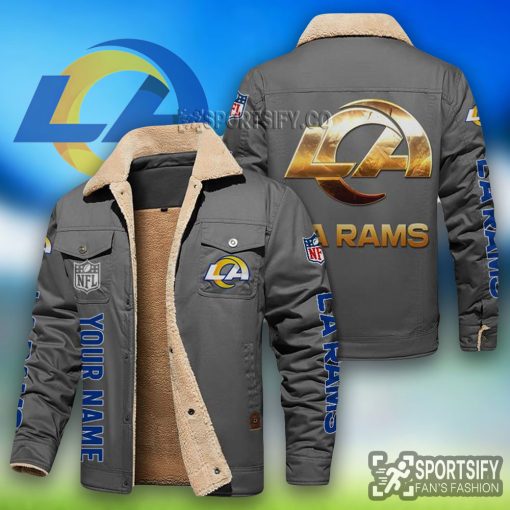 LEJ0119 - Los Angeles Rams Leather Jacket-Sportsify