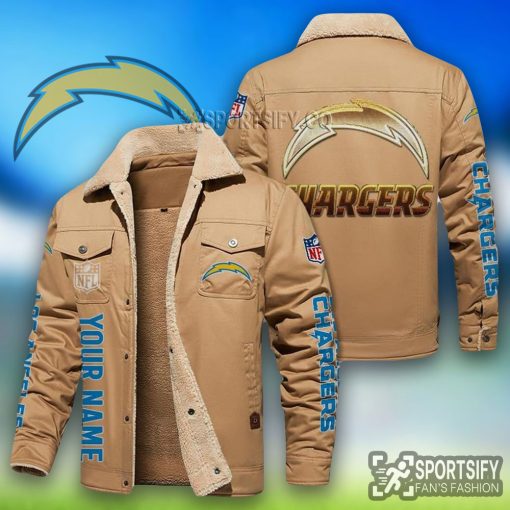 LEJ0118 - Los Angeles Chargers Leather Jacket-Sportsify