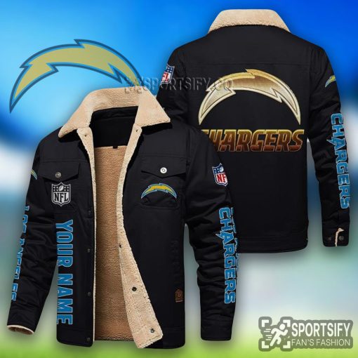 LEJ0118 - Los Angeles Chargers Leather Jacket-Sportsify