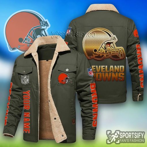 LEJ0108 - Cleveland Browns Leather Jacket-Sportsify