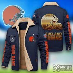 LEJ0108 - Cleveland Browns Leather Jacket-Sportsify