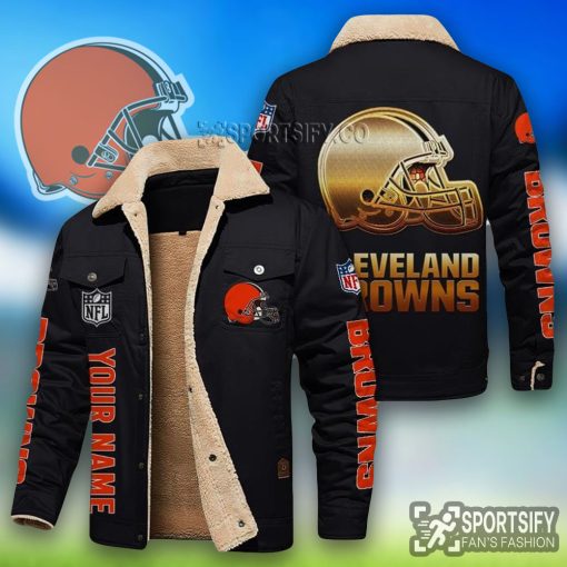 LEJ0108 - Cleveland Browns Leather Jacket-Sportsify