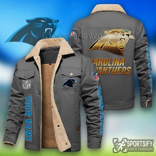 LEJ0105 - Carolina Panthers Leather Jacket-Sportsify