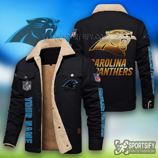 LEJ0105 - Carolina Panthers Leather Jacket-Sportsify