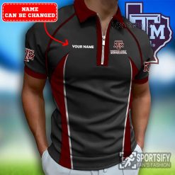 ZPP02103 - Custom Texas A&M Aggies Zipper Polo-Sportsify.co