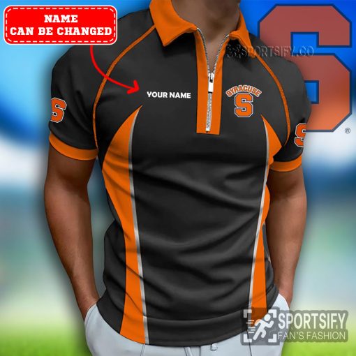 ZPP02100 - Custom Syracuse Orange Zipper Polo-Sportsify.co