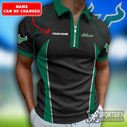 ZPP02095 - Custom South Florida Bulls Zipper Polo-Sportsify.co