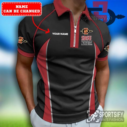 ZPP02091 - Custom San Diego State Aztecs Zipper Polo-Sportsify.co