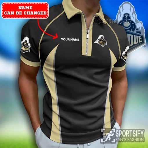 ZPP02089 - Custom Purdue Boilermakers Zipper Polo-Sportsify.co