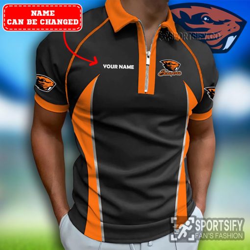 ZPP02088 - Custom Oregon State Beavers Zipper Polo-Sportsify.co