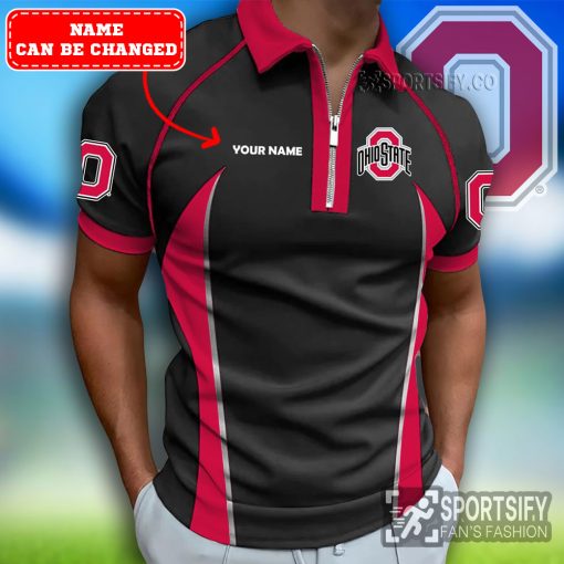 ZPP02083 - Custom Ohio State Buckeyes Zipper Polo-Sportsify.co