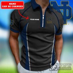 ZPP02081 - Custom Notre Dame Fighting Irish Zipper Polo-Sportsify.co