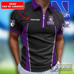 ZPP02080 - Custom Northwestern Wildcats Zipper Polo-Sportsify.co