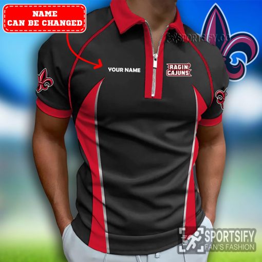 ZPP02055 - Custom Louisiana Ragin Cajuns Zipper Polo-Sportsify.co