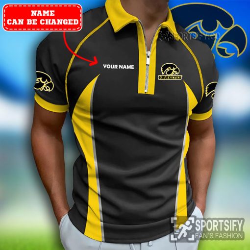 ZPP02045 - Custom Iowa Hawkeyes Zipper Polo-Sportsify.co