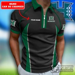 ZPP02041 - Custom Hawaii Rainbow Warriors Zipper Polo-Sportsify.co