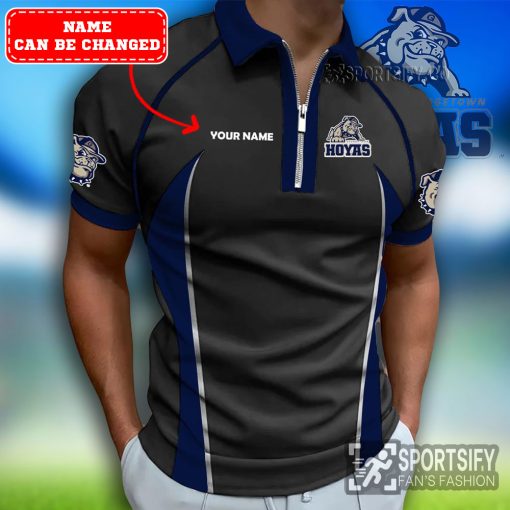 ZPP02038 - Custom Georgetown Hoyas Zipper Polo-Sportsify.co