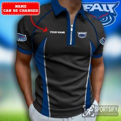 ZPP02032 - Custom Florida Atlantic Owls Zipper Polo-Sportsify.co