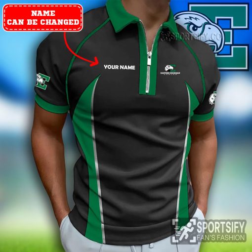 ZPP02030 - Custom Eastern Michigan Eagles Zipper Polo-Sportsify.co