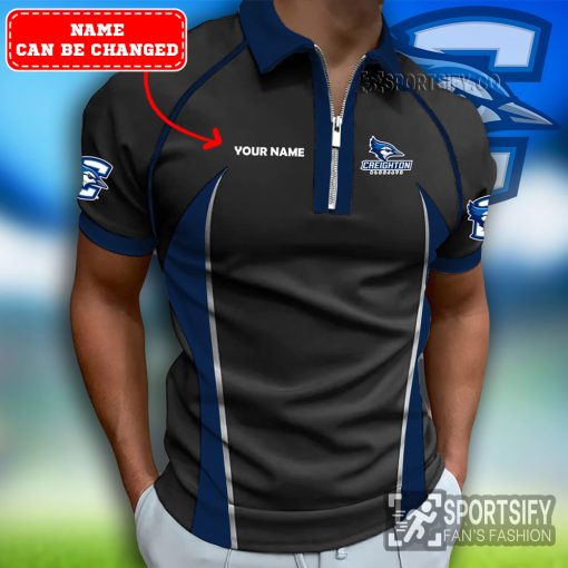 ZPP02024 - Custom Creighton Bluejays Zipper Polo-Sportsify.co