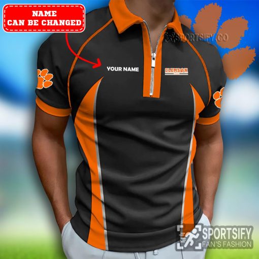 ZPP02020 - Custom Clemson Tigers Zipper Polo-Sportsify.co