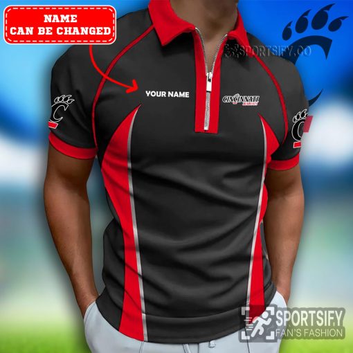 ZPP02019 - Custom Cincinnati Bearcats Zipper Polo-Sportsify.co