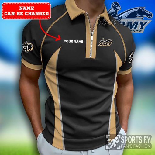 ZPP02006 - Custom Army Black Knights Zipper Polo-Sportsify.co