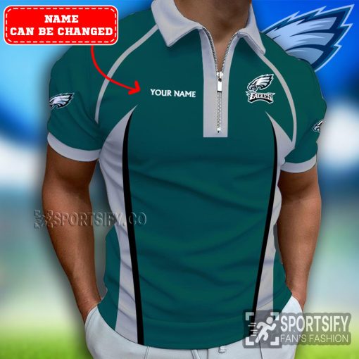 ZPP0116 - Custom Philadelphia Eagles Zipper Polo