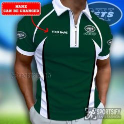 ZPP0114 - Custom New York Jets Zipper Polo