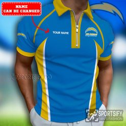 ZPP0109 - Custom Los Angeles Chargers Zipper Polo